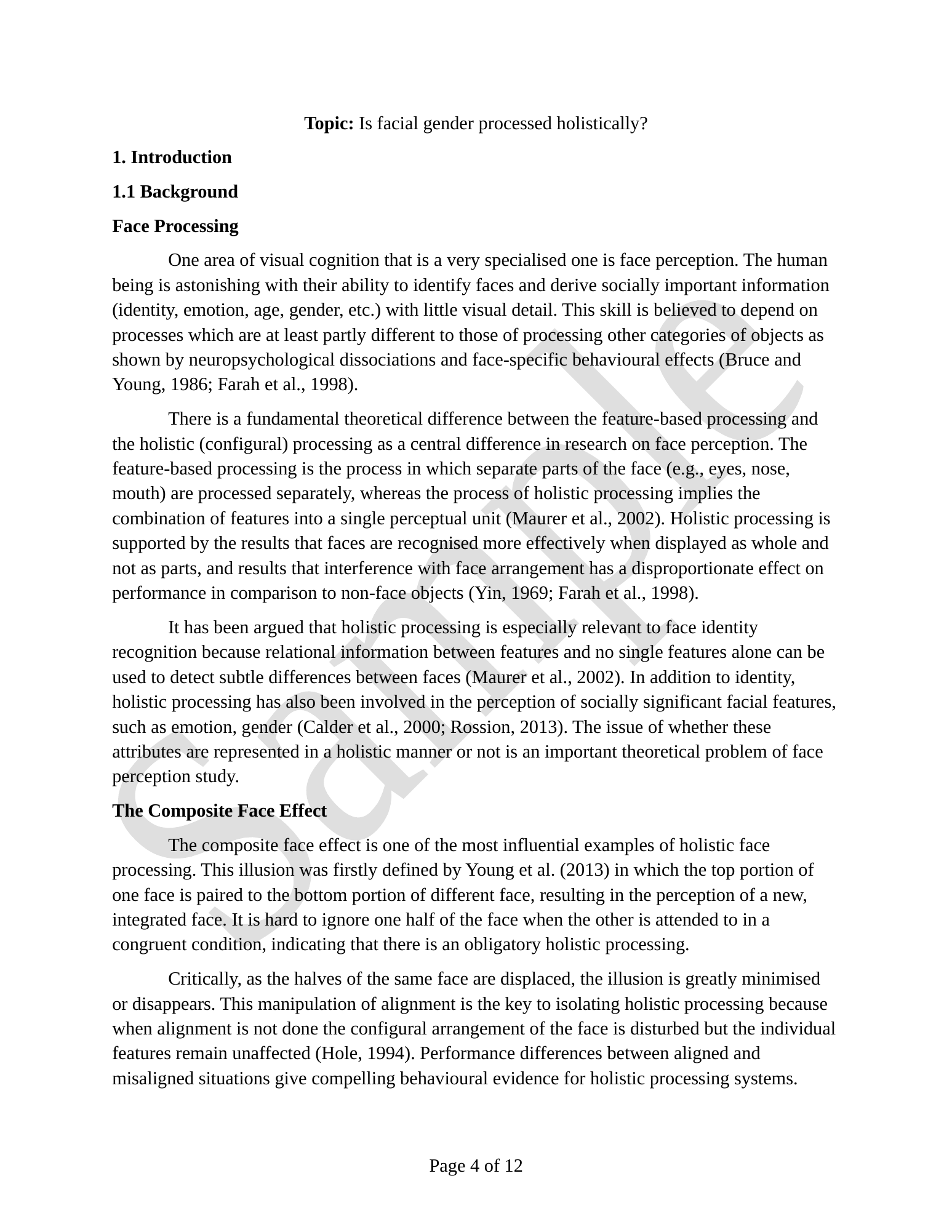 Anonymised Academic Editing sample showing before and after editing