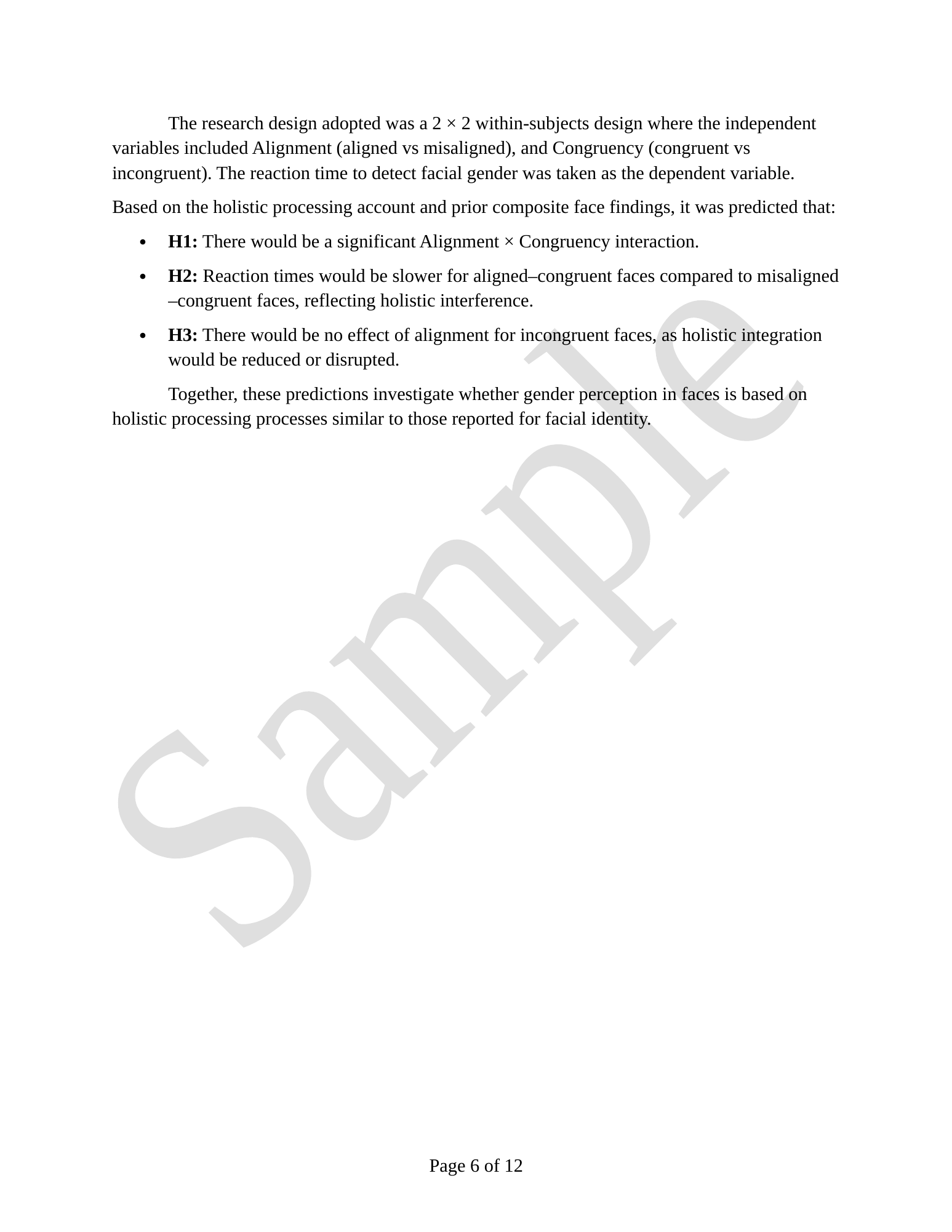 Anonymised Research Guidance sample